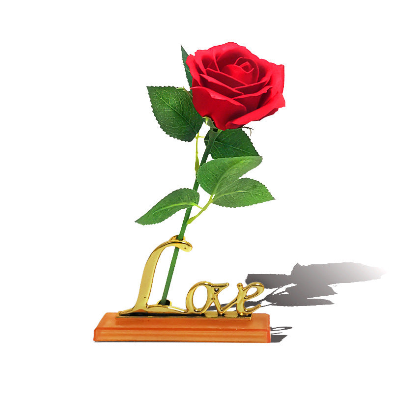 Simulated Rose Birthday Gift Couple Lottery